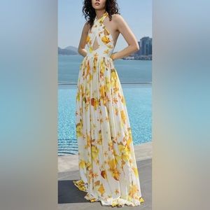 Sau Lee Magnolia Halter Dress